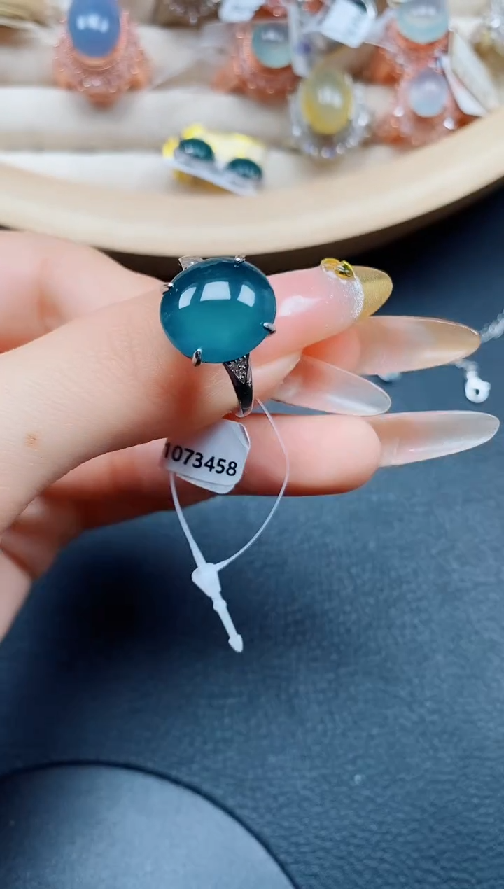 【闪购商品】翡翠戒指银S925镶嵌翡翠