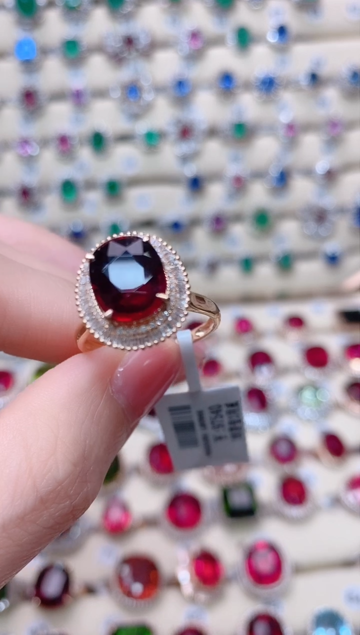 【闪购商品】碧玺18K金戒指18K金镶嵌1