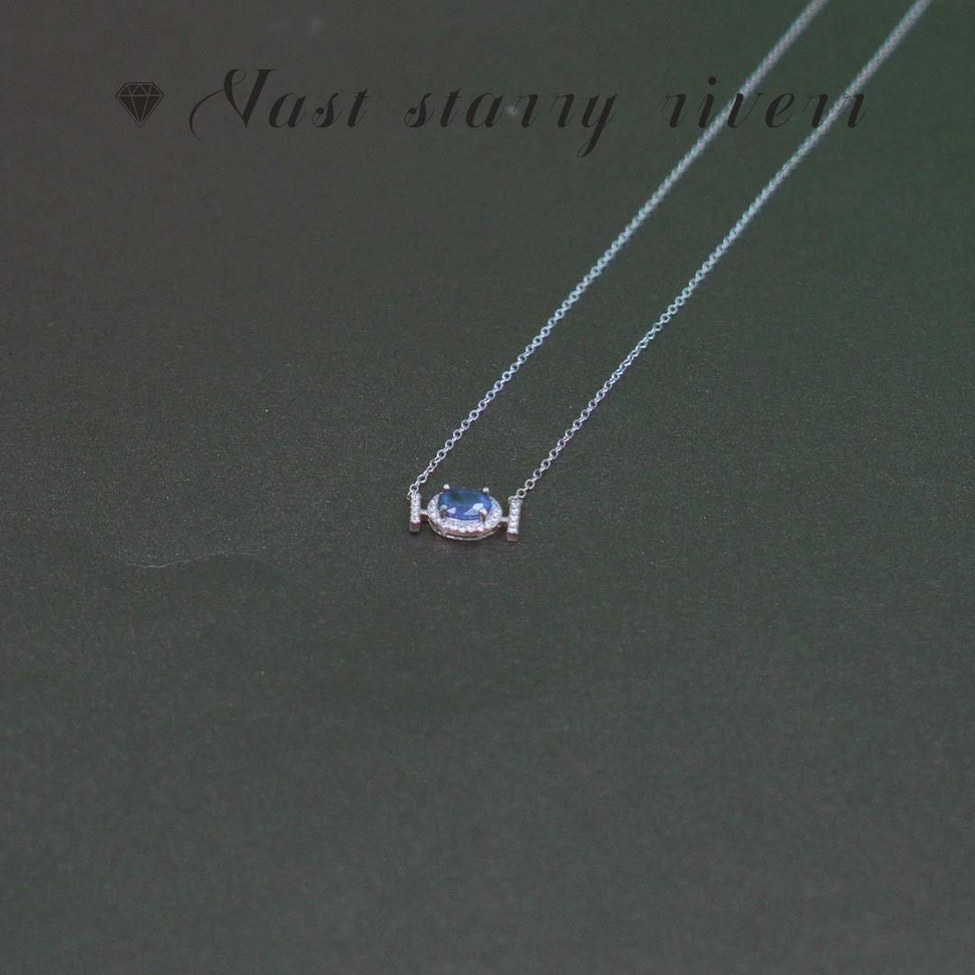 AFLBD309-S925银天然蓝宝石吊坠（主石约：1CT）