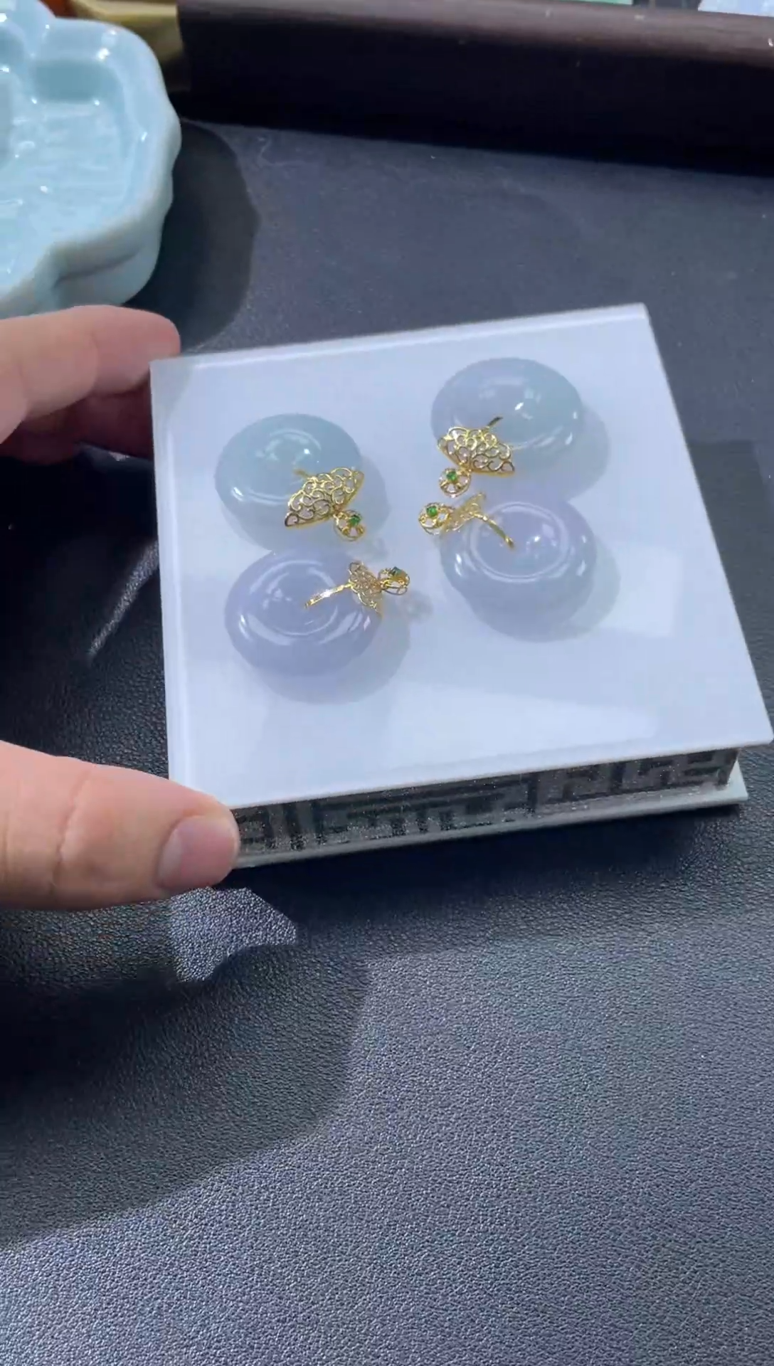 颈饰18K金镶嵌翡翠DDJ52515/多样性发一