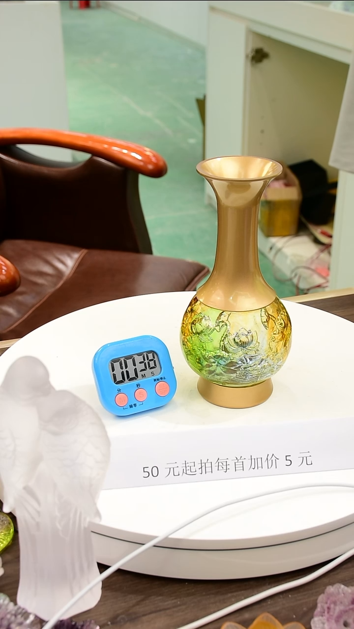 手工艺品琉璃华*古法琉璃花瓶摆件