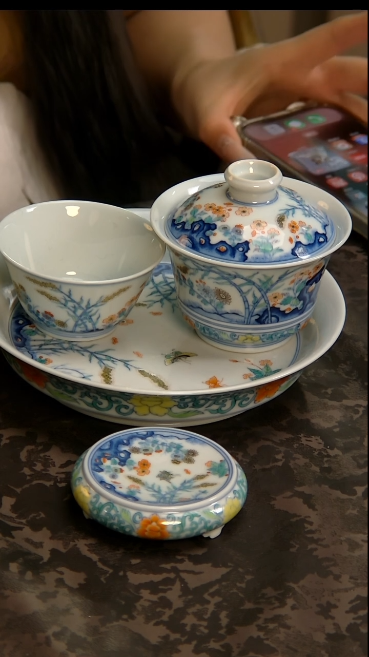 【闪购商品】青花手绘秋鸣图套组