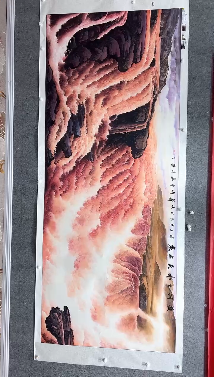 国画张传亭老师的红袍作品