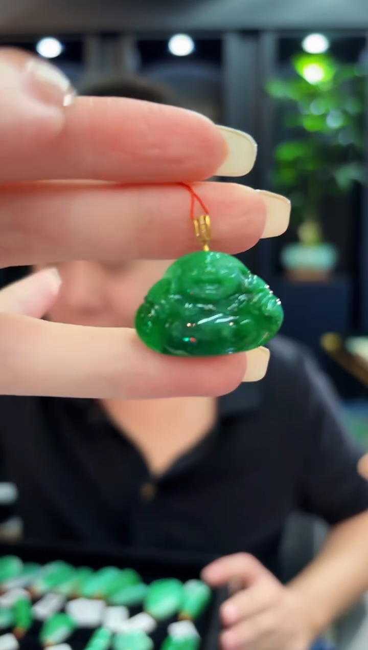 吊坠(不含链)18K金镶嵌翡翠 缅料A货/支持复检/一件