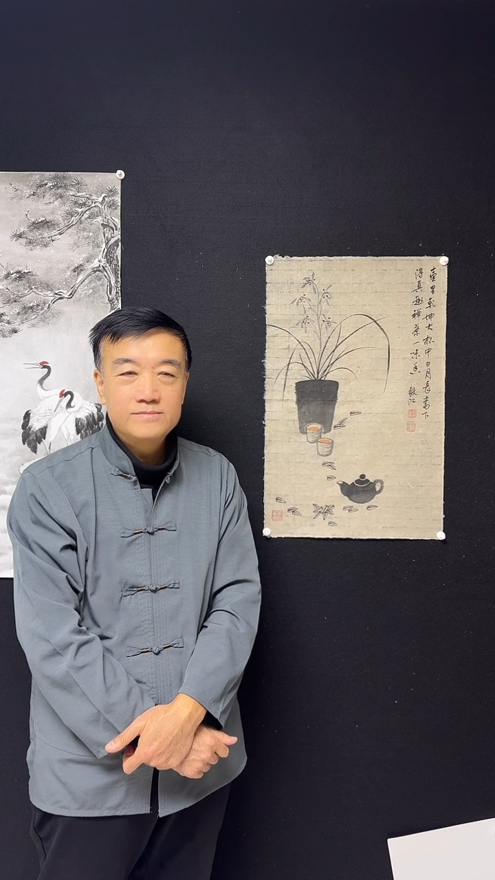 国画朱毅江国画分享