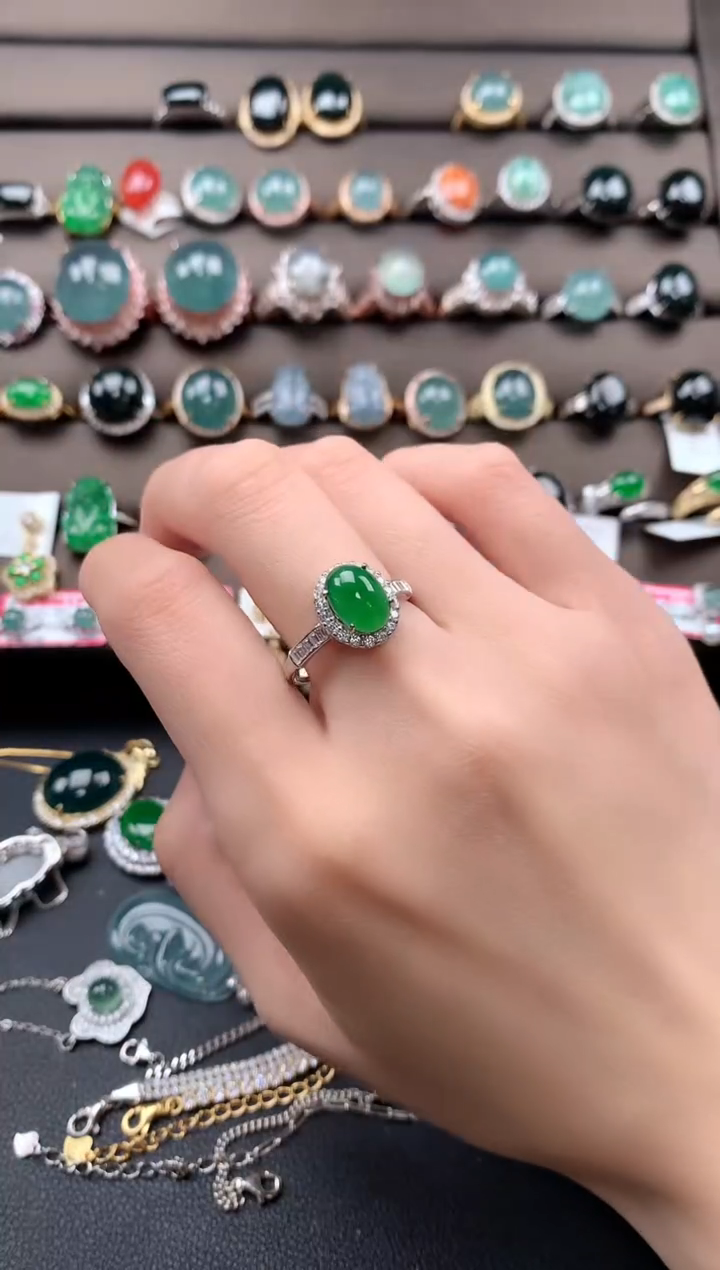 【闪购商品】翡翠戒指银S925镶嵌1313131