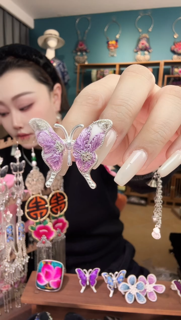 刺绣纯手工民族风刺绣戒指