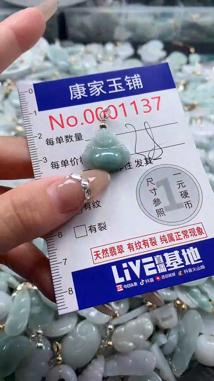 翡翠未镶嵌吊坠(不含链)1137
