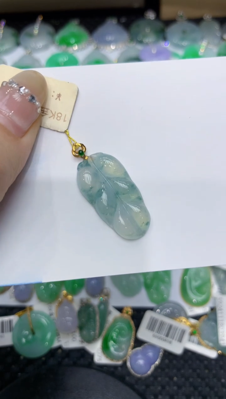 【闪购商品】翡翠颈饰18K金镶嵌222222222