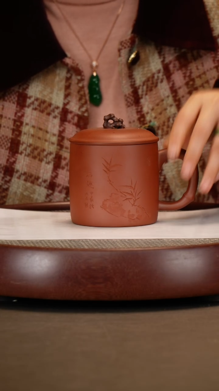 【闪购商品】紫砂茶杯清水泥盖杯