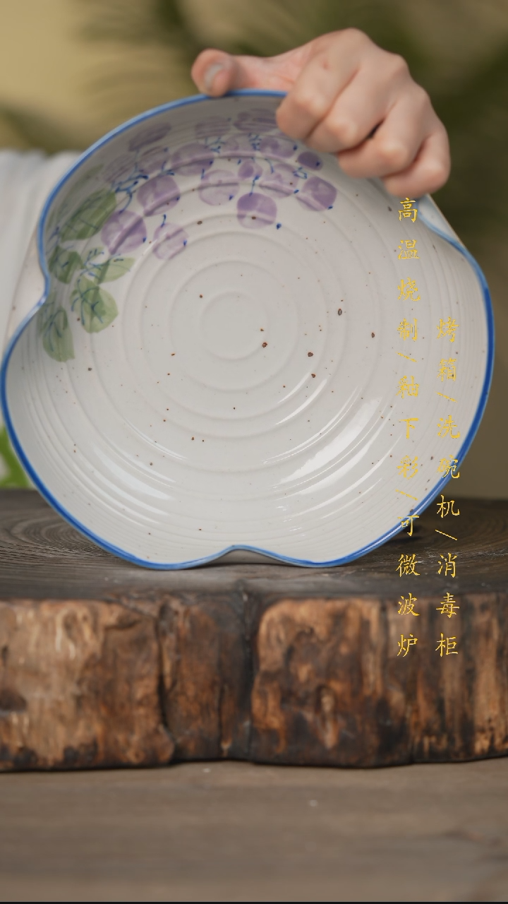碗景德镇高温釉下彩可微波烤箱洗碗机