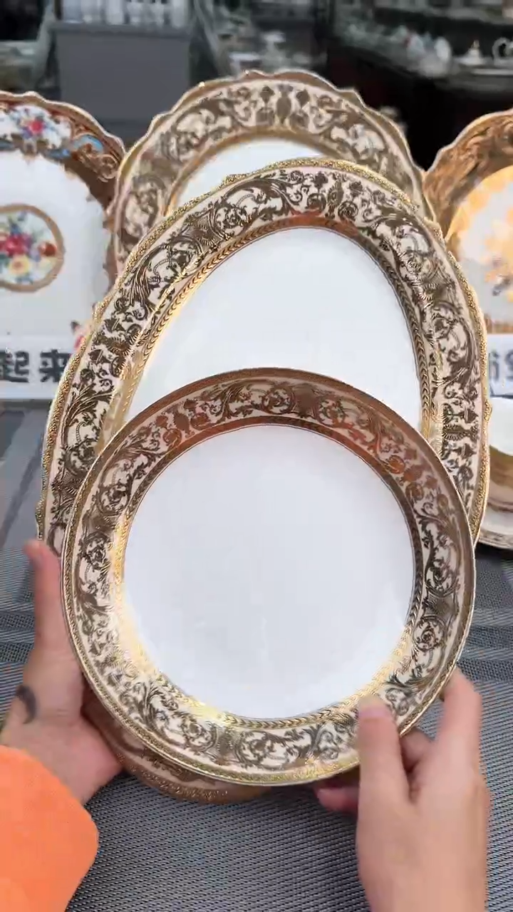 【闪购商品】瓷片12寸鱼盘1个+8寸深菜盘10个 福利价