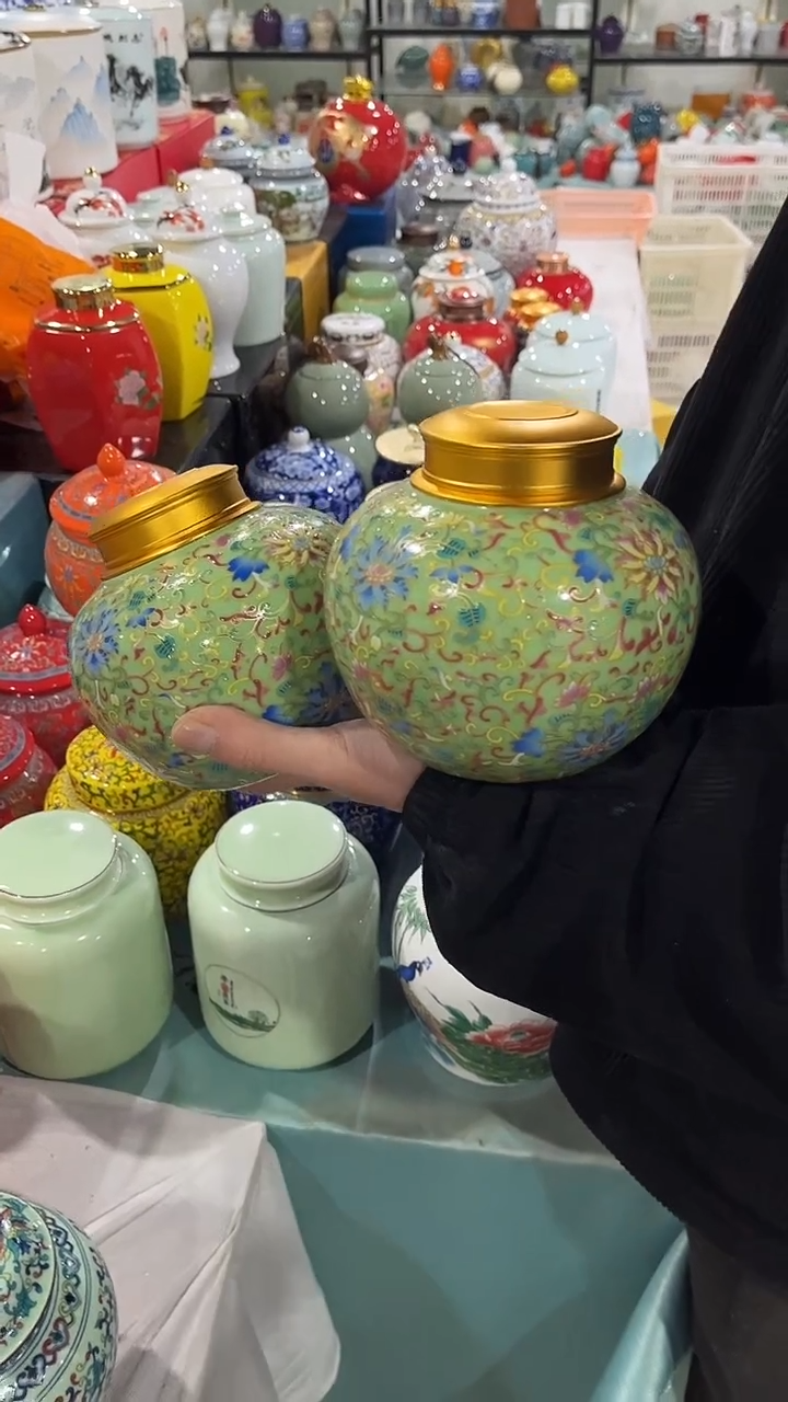 【闪购商品】摆件陶瓷茶叶罐罐密封罐