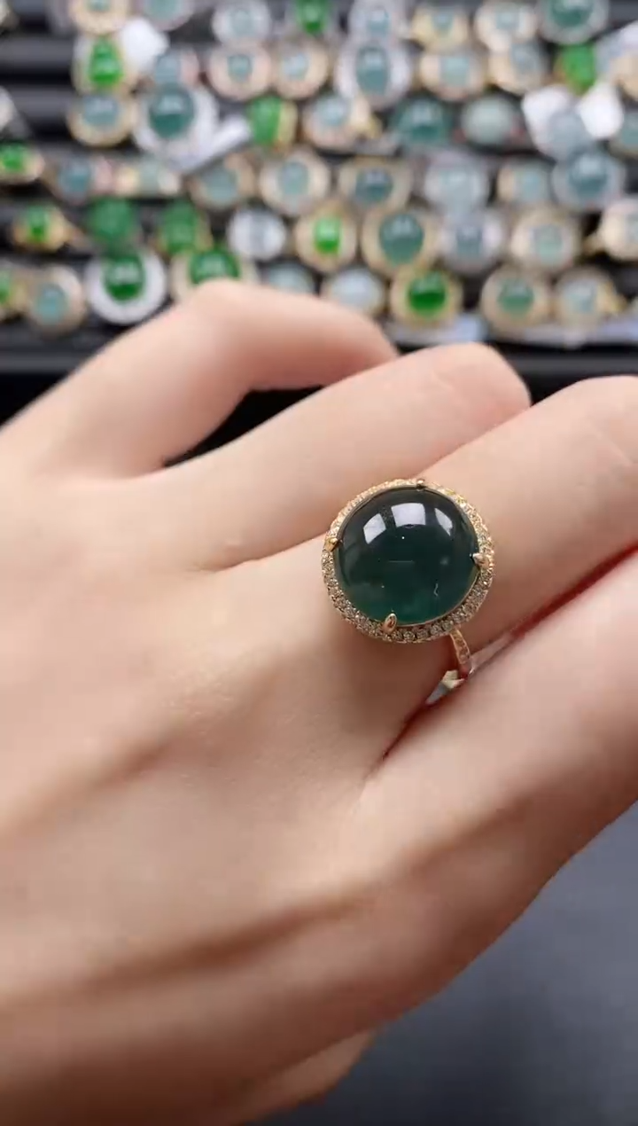 【闪购商品】翡翠戒指银S925镶嵌51151