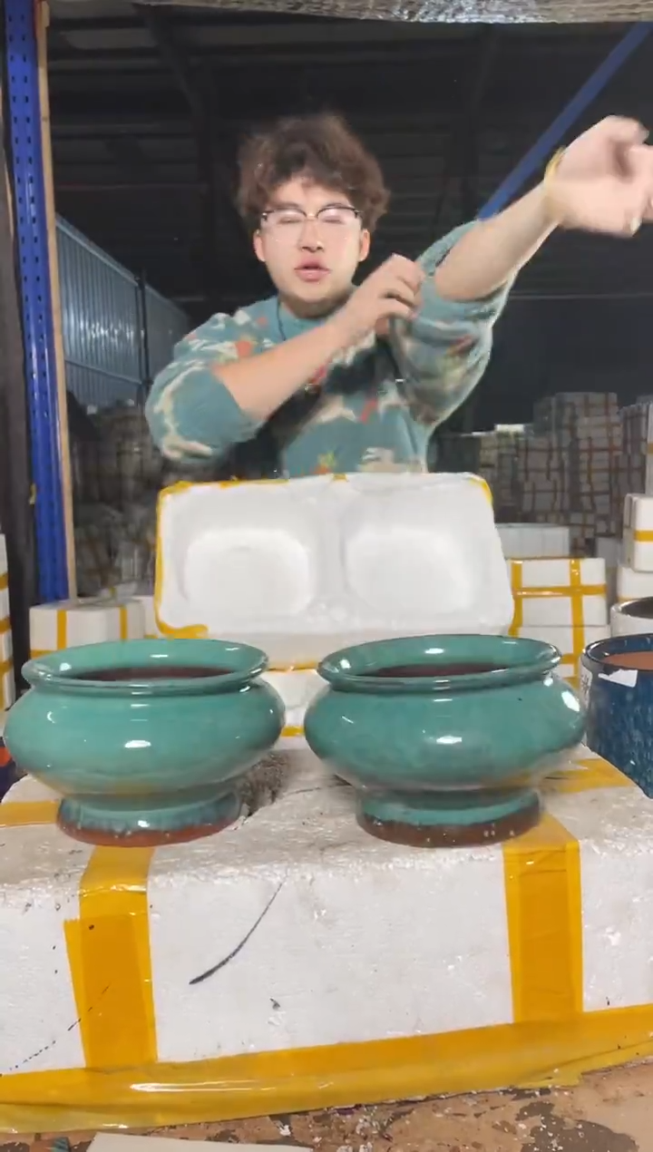 紫砂花盆宜兴紫砂粗陶花盆16-14