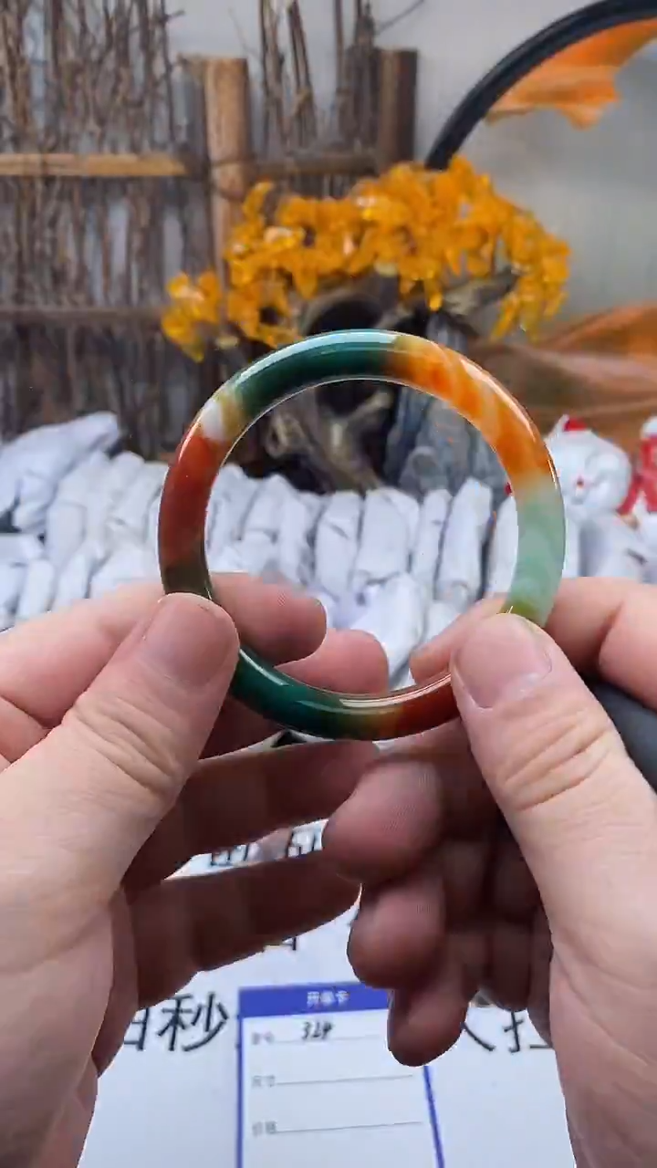 手镯玛瑙/玉髓未镶嵌325-58/9(多样性发货看清圈口下单）