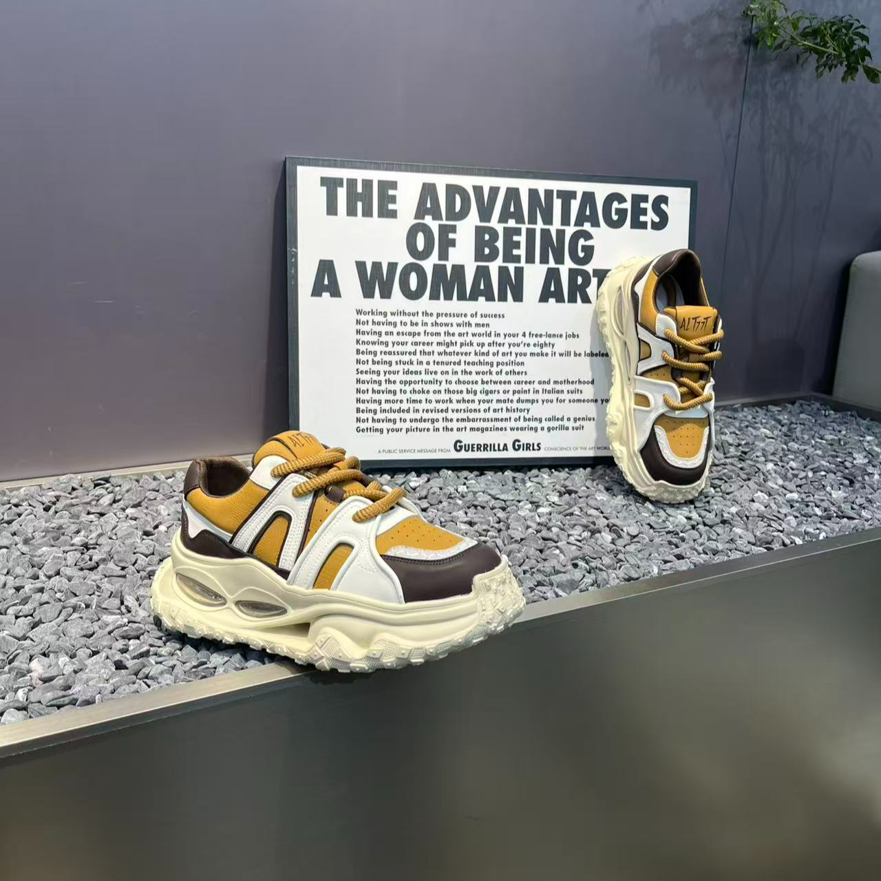 FL-2025秋季轻奢广州系带宽厚底气垫时尚百搭男士潮流老爹鞋