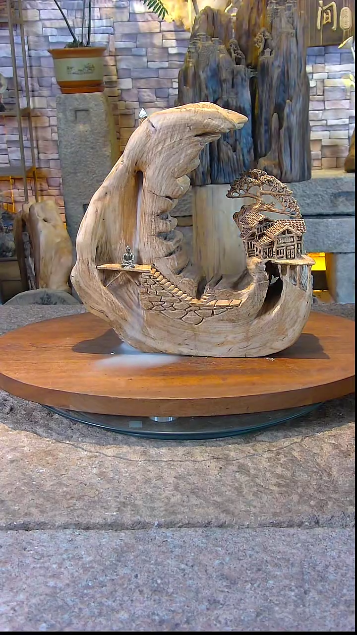 【闪购商品】木木雕栗木倒流香摆件