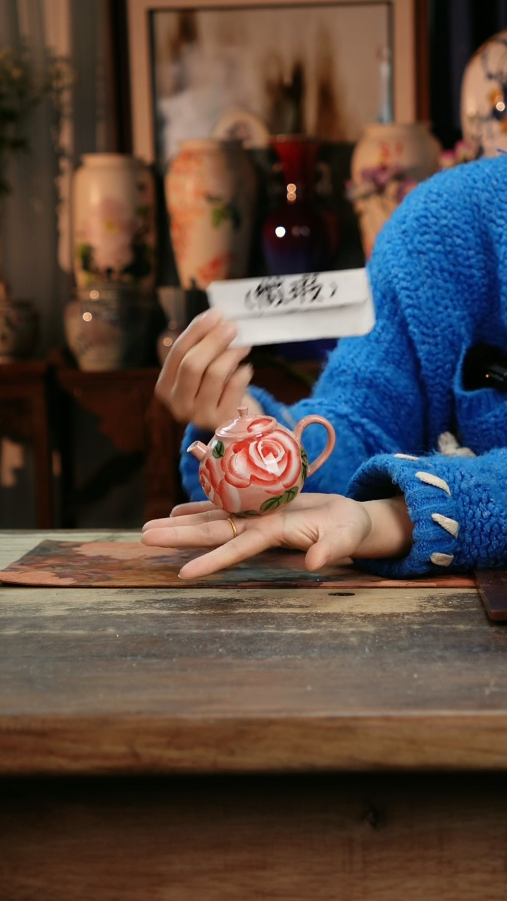 【闪购商品】瓷片景德镇纯手工釉下彩精品花瓶