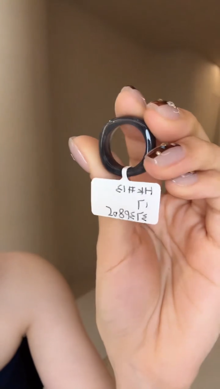 【闪购商品】和田玉戒指未镶嵌13码青花