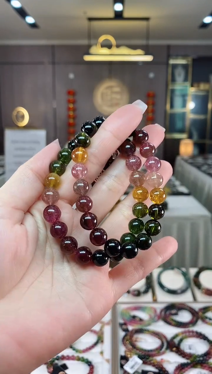 【闪购商品】碧玺单圈手串9mm+未镶嵌（多样性发一条）hon