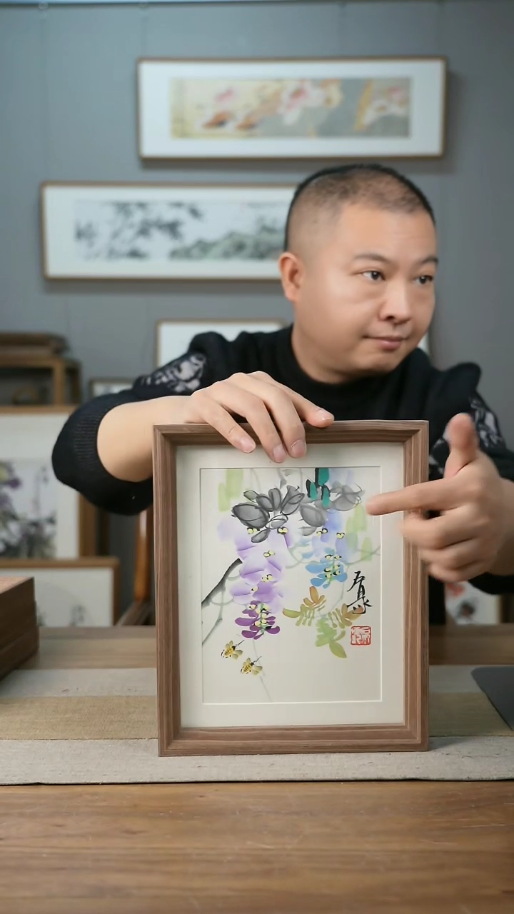 【闪购商品】书法协会会员老师带框作品-手书/绘同款作品