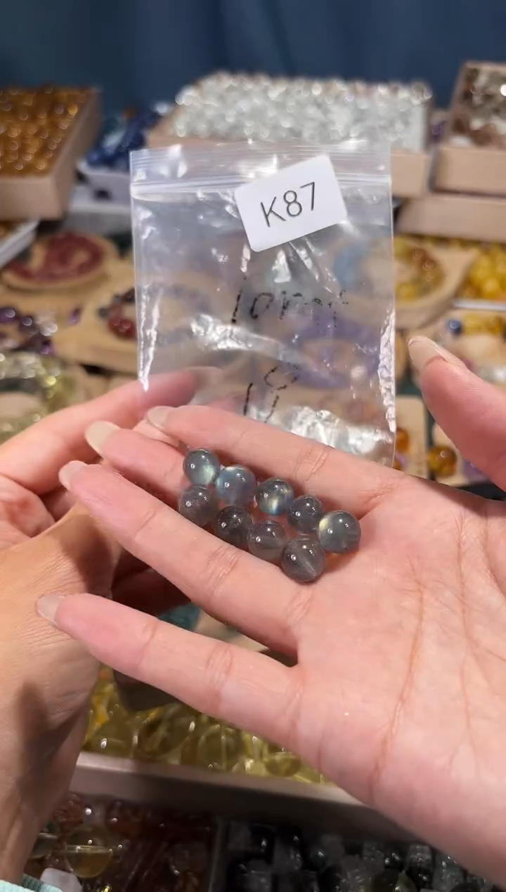 未镶嵌手串水晶k87灰月光卡10一颗