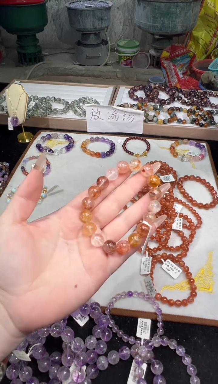 未镶嵌手串水晶胶花11+多样性发其一