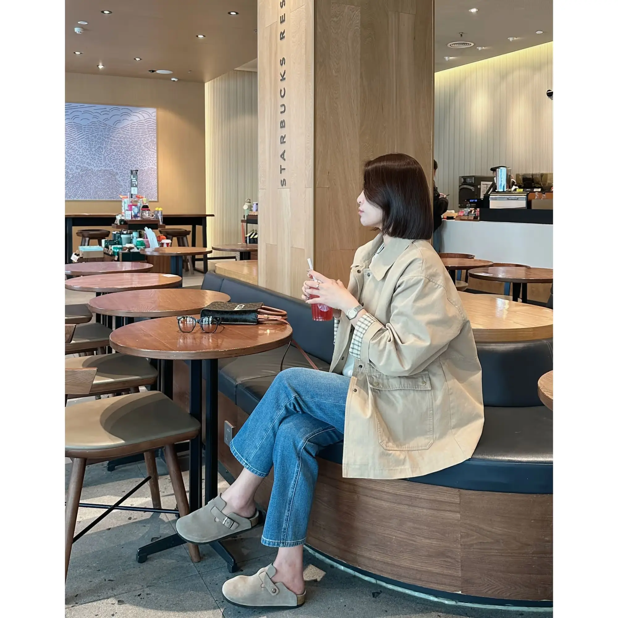 【布拉格】 极简工装风卡其色复古百搭休闲春款韩版风衣