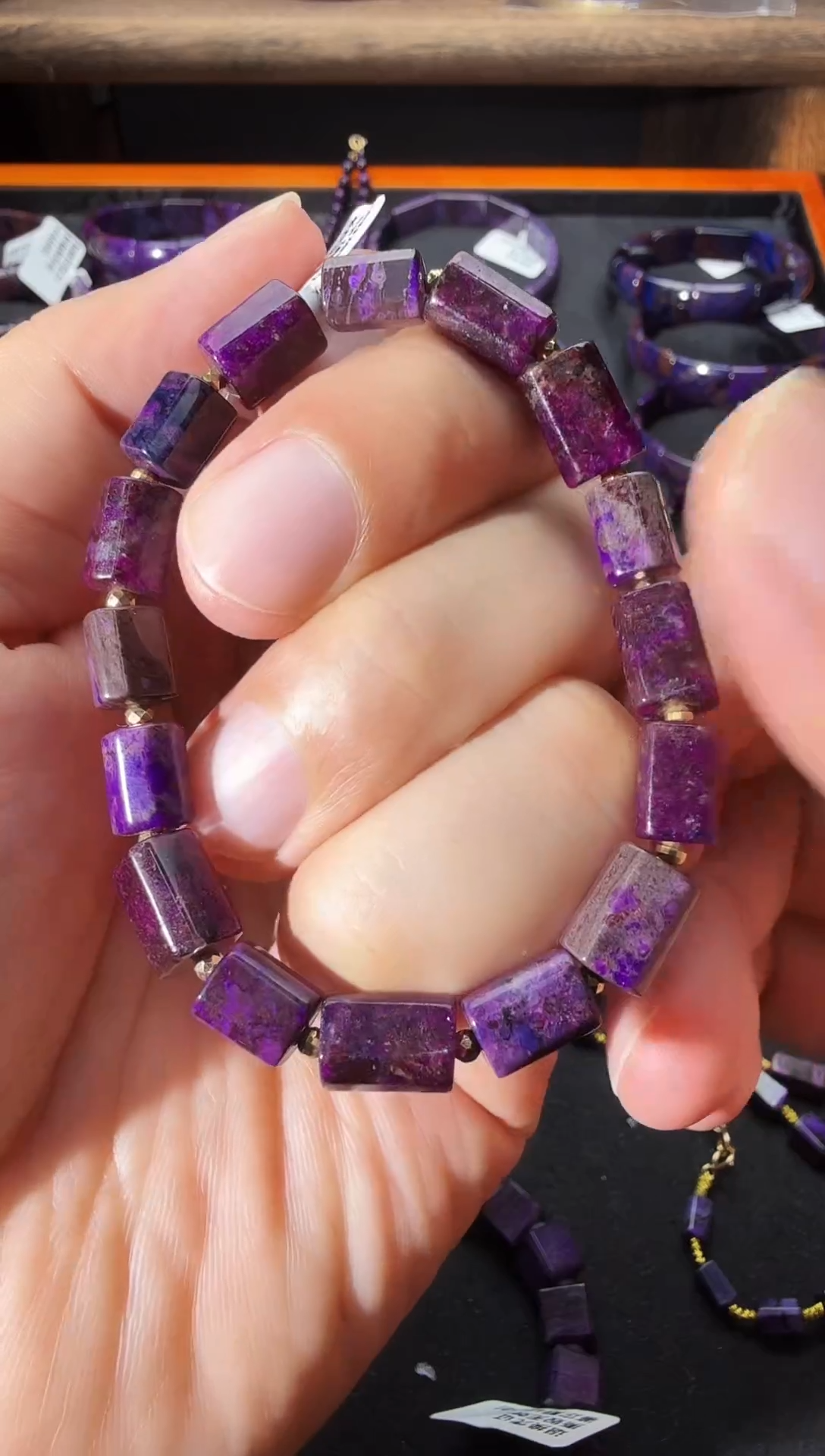 苏纪石（舒俱来）18K金镶嵌南非老矿手串@多样性发其一