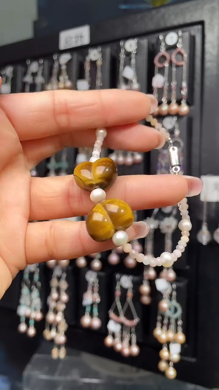 未镶嵌手链木变石（鹰眼石）月****۶月夜的战