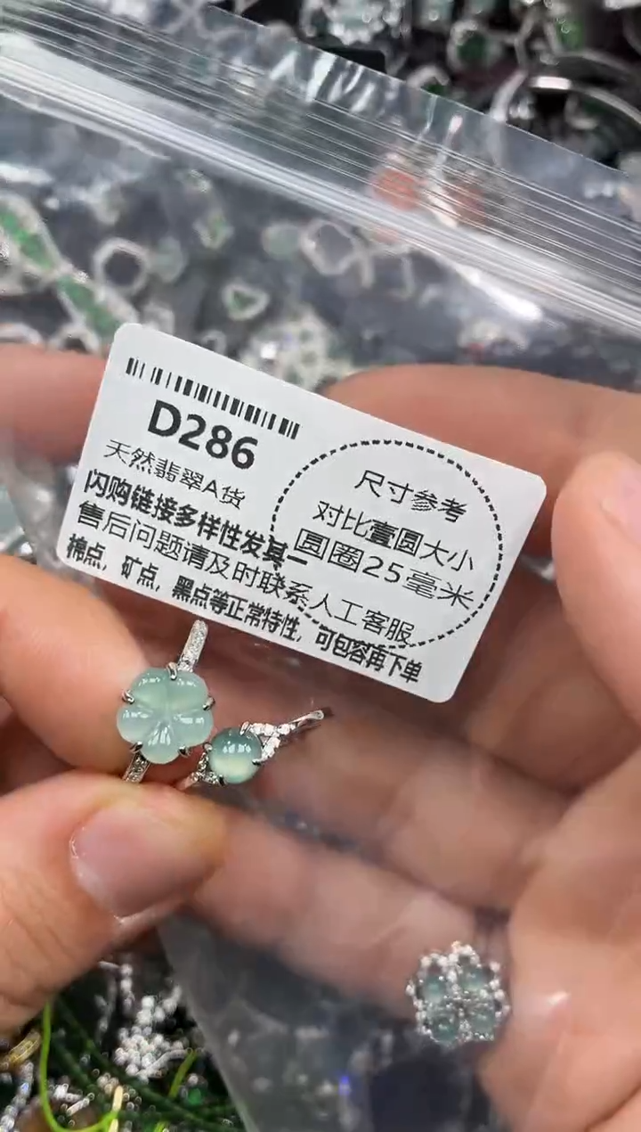 颈饰未镶嵌翡翠D286戒指