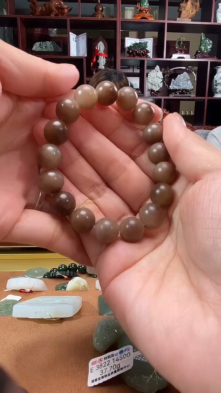 未镶嵌手串和田玉（糖玉）和田玉糖玉手串12mm