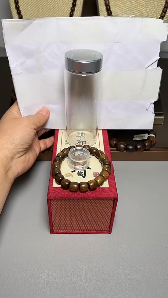 【闪购商品】沉香手串白棋桶珠1.1单圈