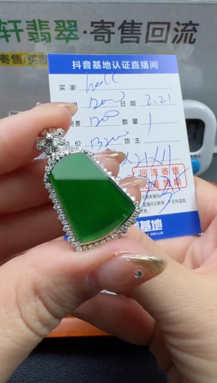 【闪购商品】翡翠颈饰18K金镶嵌寄售回流，不退不换