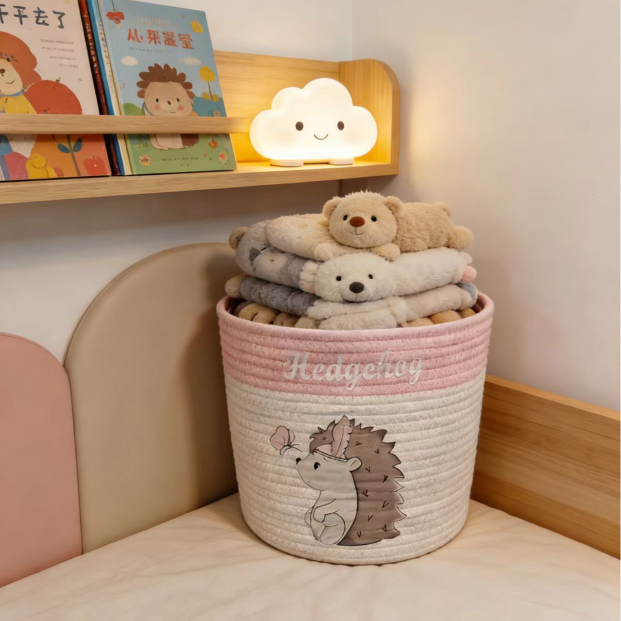 收纳筐篮子可爱高颜值宿舍大容量客厅家用北欧卡通水洗储物