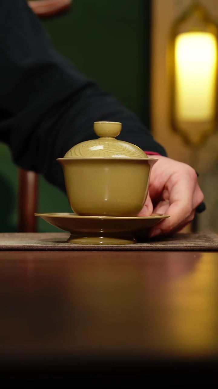 【闪购商品】【览古雅韵】元宝三才盖碗