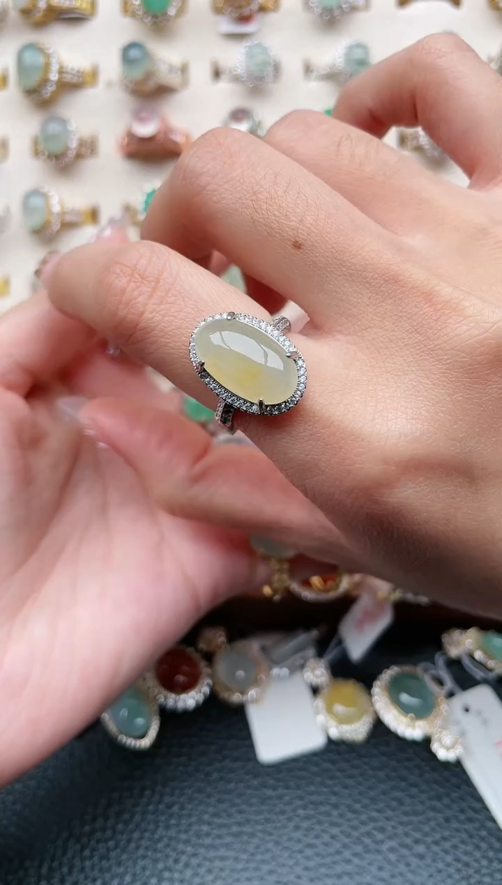 【闪购商品】翡翠戒指银S925镶嵌1111
