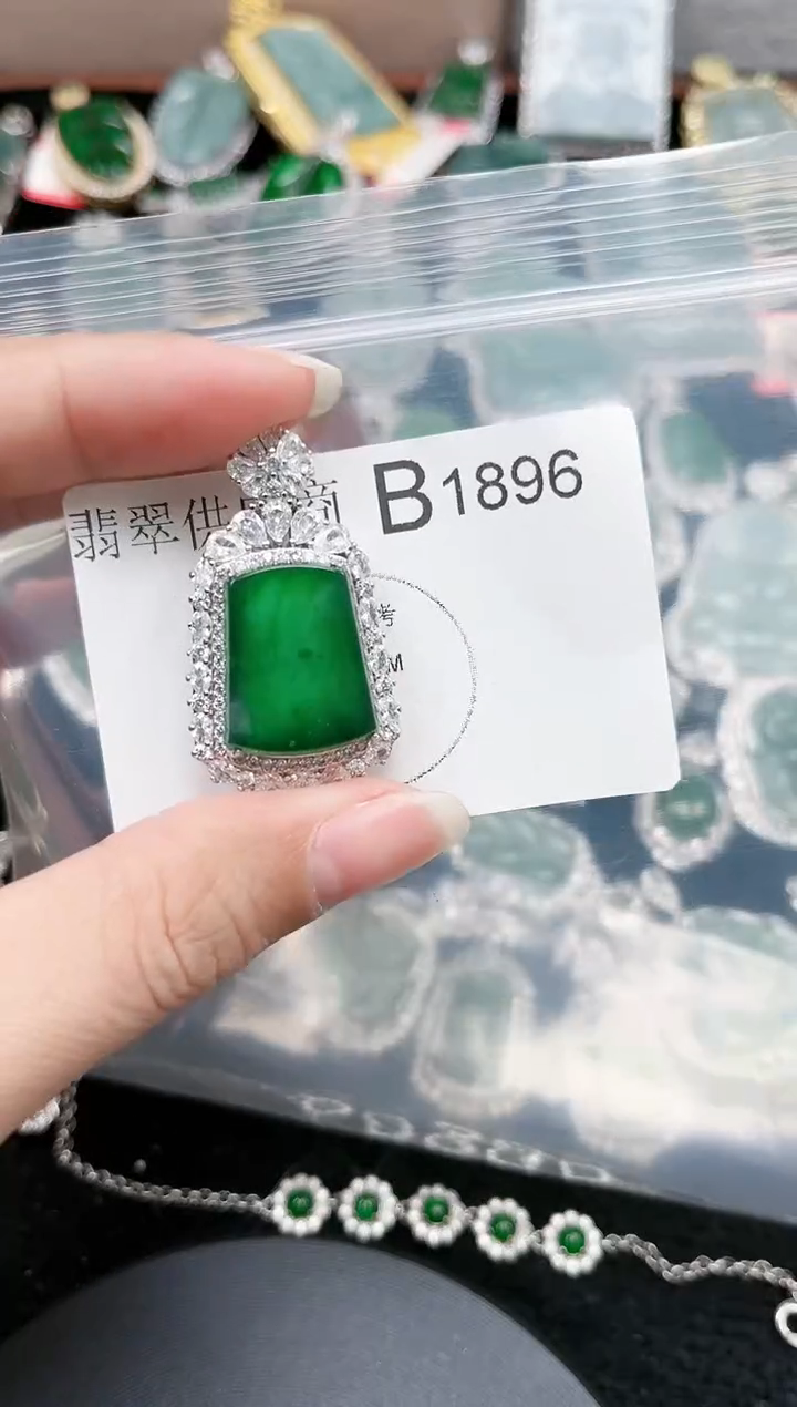 【闪购商品】翡翠颈饰未镶嵌1896赠皮绳