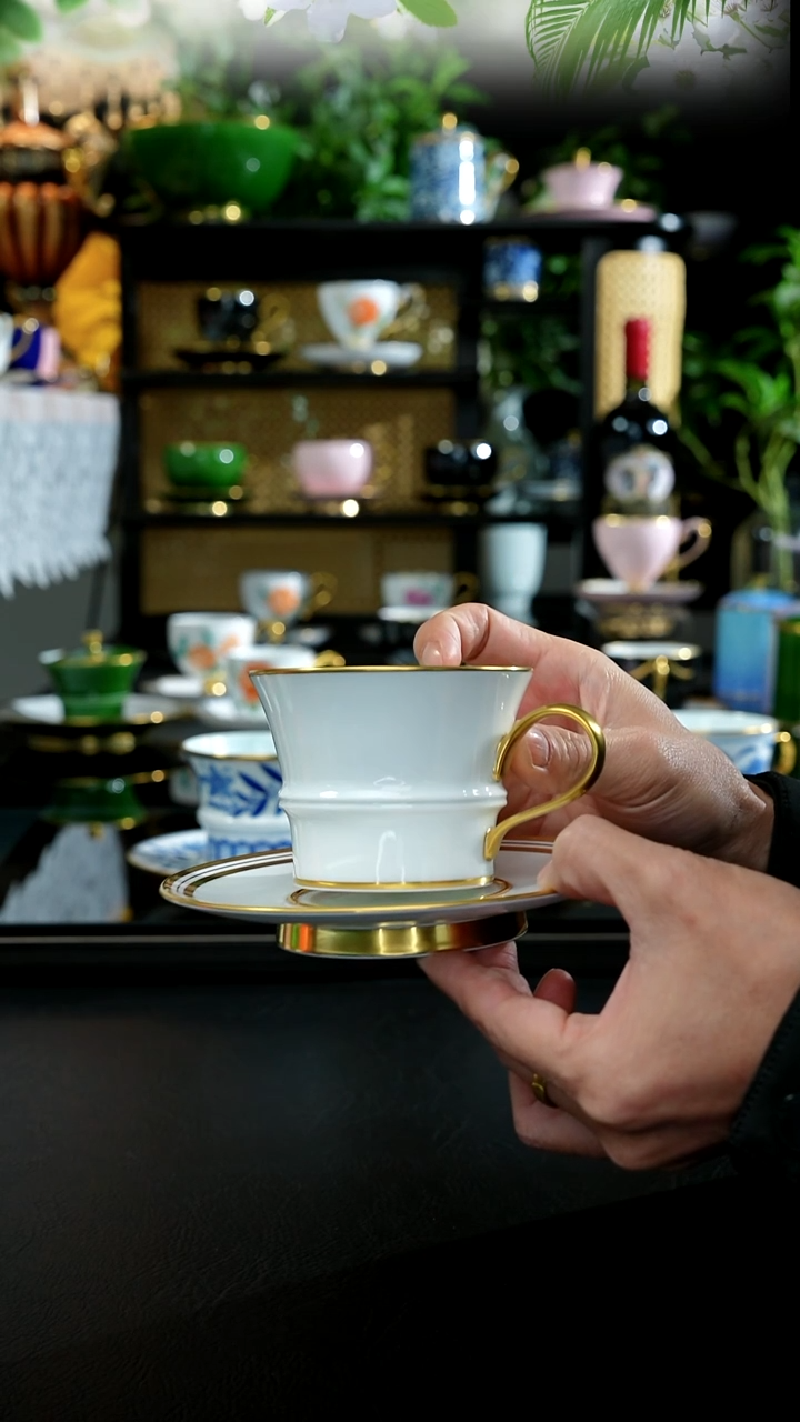 手工高级白咖啡杯，，，，，，