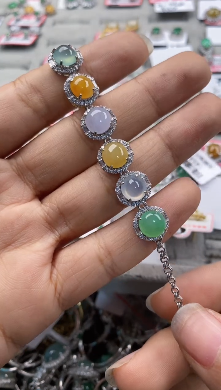 银S925镶嵌戒指翡翠1010---4