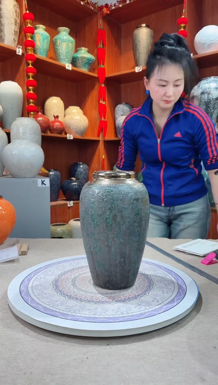 【闪购商品】瓶陶瓷花瓶 无花 青铜中号