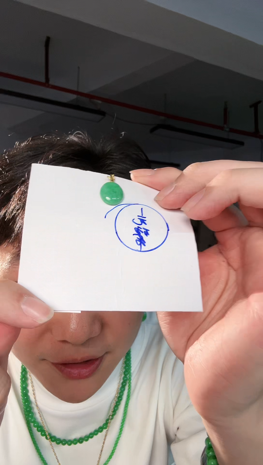 【闪购商品】翡翠颈饰18K金镶嵌缅料A货翡翠/支持复检/一件