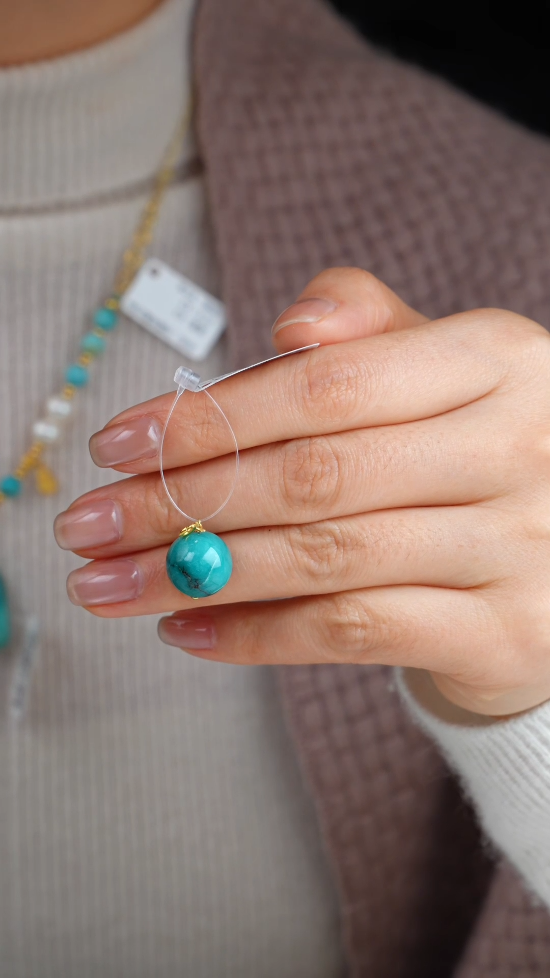 【闪购商品】绿松石吊坠(不含链)18K金镶嵌1