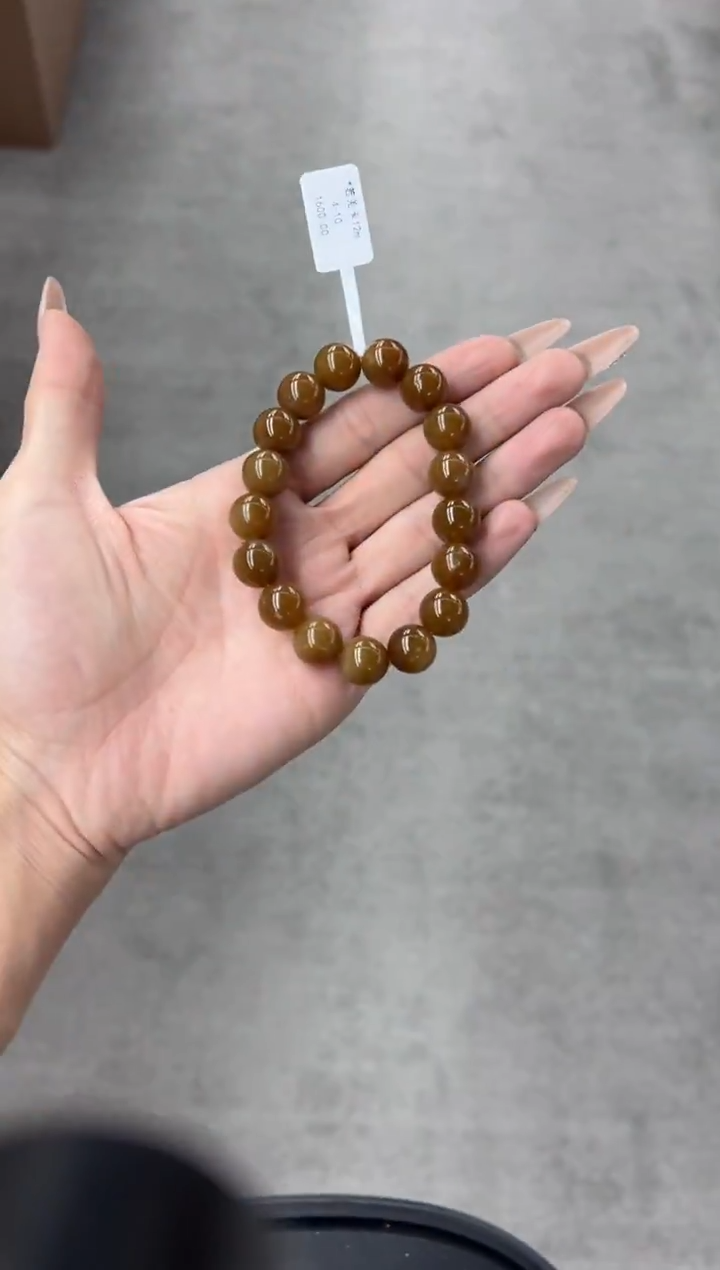 未镶嵌手串和田玉若羌微色差卡12