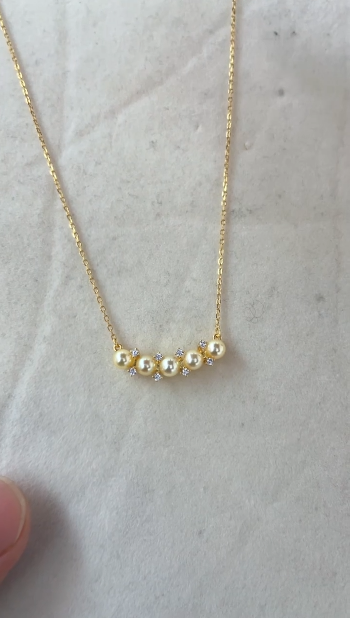 【闪购商品】海水珍珠颈饰银S925镶嵌项链