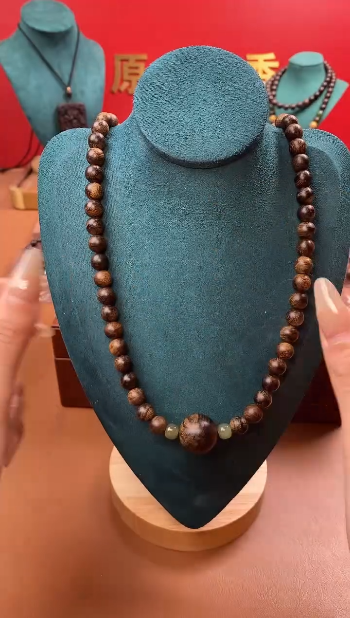 【闪购商品】沉香手串Y沉水越南芽庄白棋楠玉化瘤疤08三圈