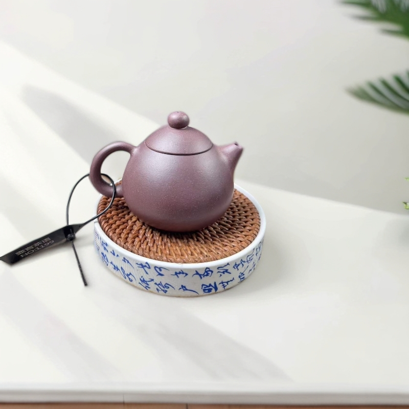 宜兴原矿紫泥180毫升龙蛋壶精工半手紫砂壶