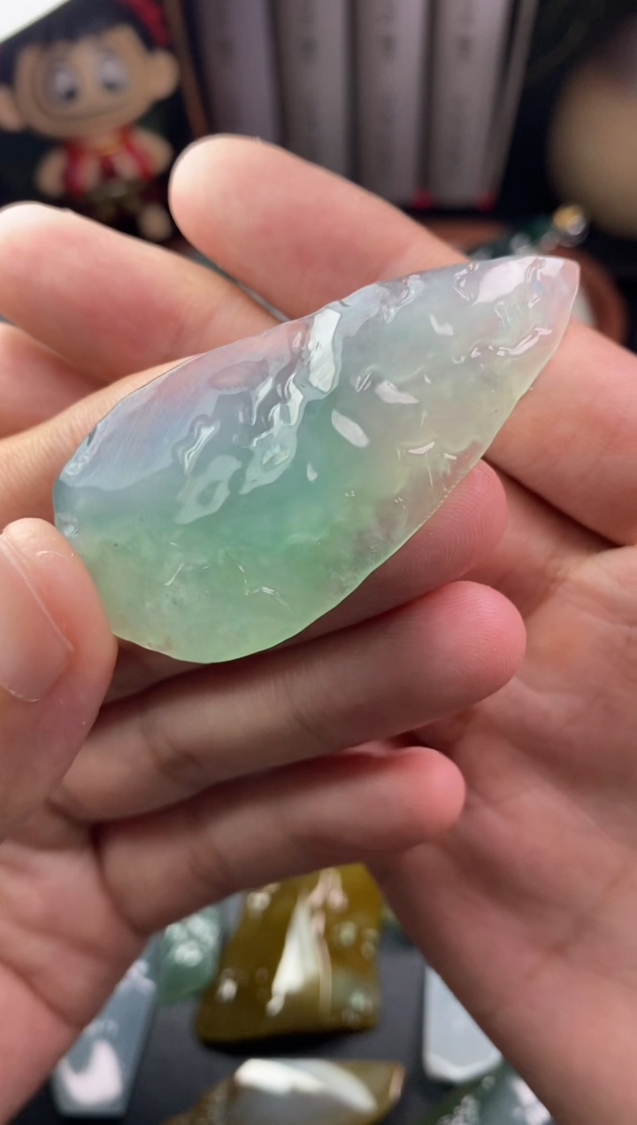 定制翡翠未镶嵌ღ**默翡翠片料定制未镶嵌6.25-18