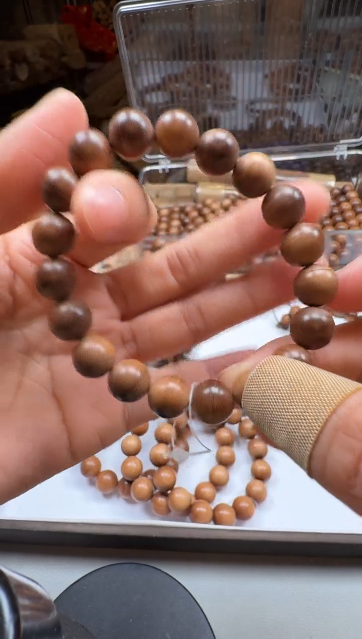 檀香木手串/手链檀香往1.0黑肉虎皮纹沉水